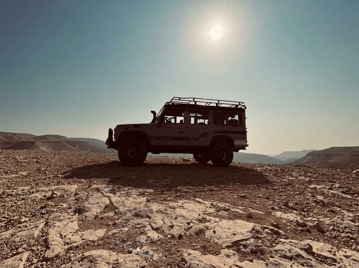 Sur la route, dans le désert